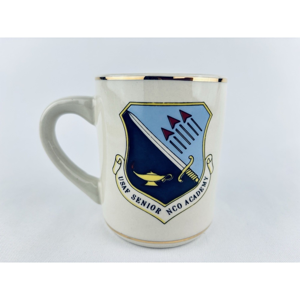 Vintage USAF Senior NCO Academy Command Cup Coffee Mug Chief Master Sergeant